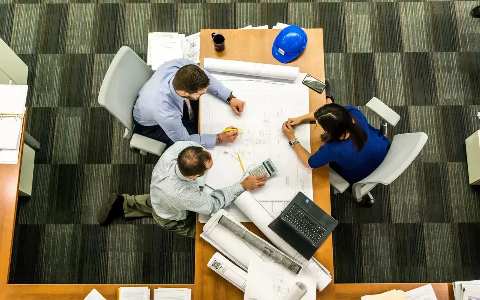 meeting, business, architect, office