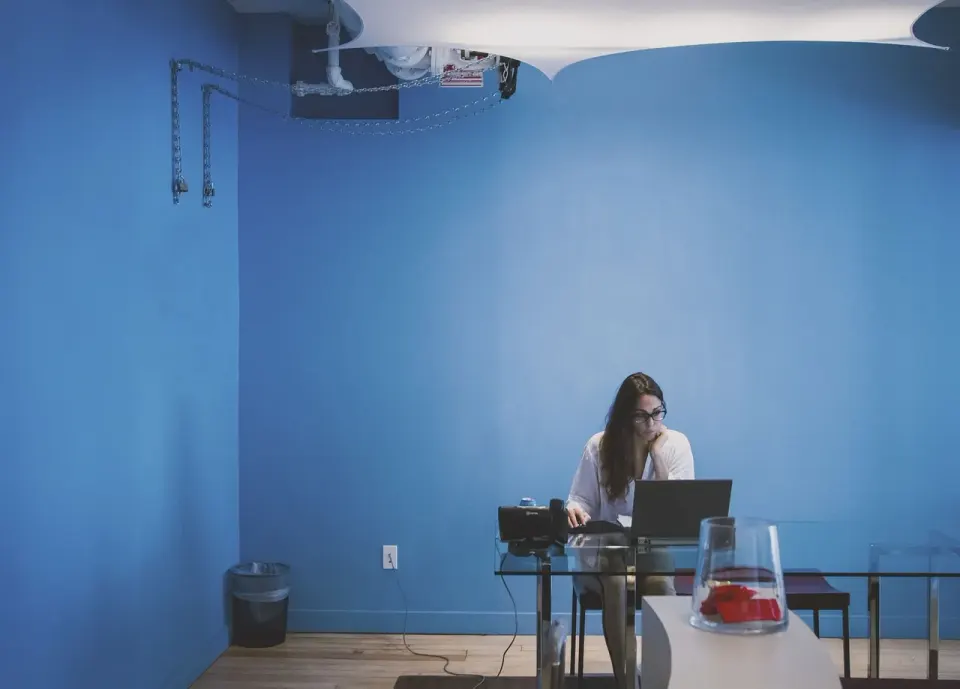 people, woman, eyeglasses, laptop