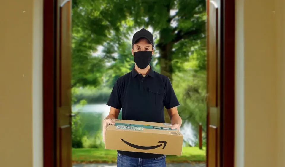 delivery, man, package, courier