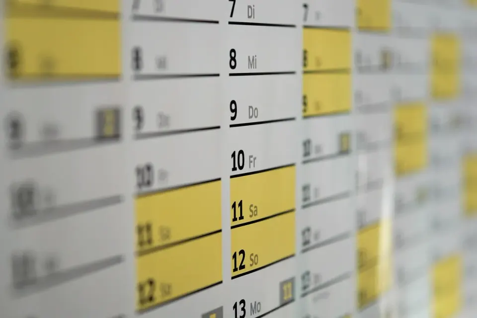 calendar, dates, schedule, days
